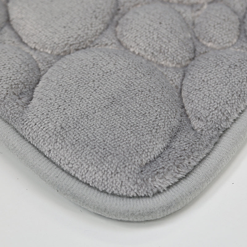 Modern Stone Pattern Bath Mat Set UltraAbsorbent NonSlip  Comfortable for Simple Bathroom Decor