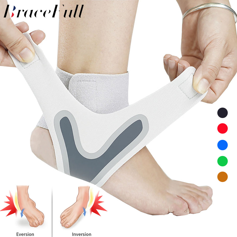 Adjustable Compression Ankle Sleeve, Elastic Ankle Brace Guard for Anti-Sprain Support & Heel Protection