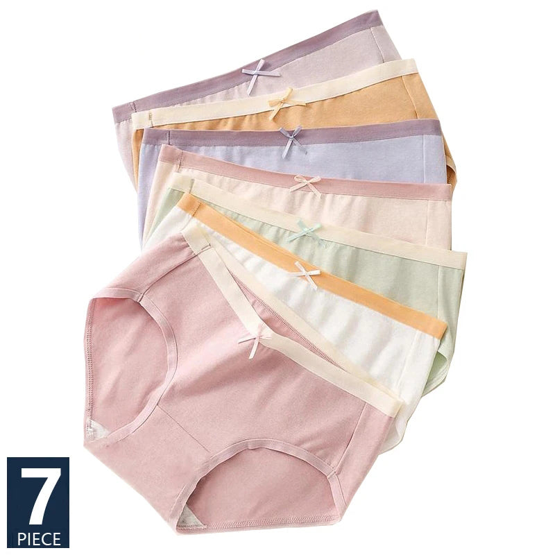 Women Cotton Underwear Sexy Panty with Cute Bow