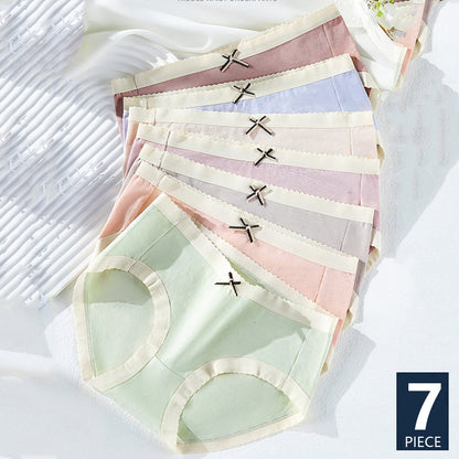 Women Cotton Underwear Sexy Panty With Cute Bow 4