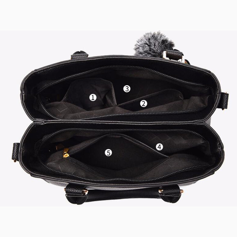 Women Leather Handbag Noble Curve Casual Shoulder Bag Stylish Sac A Main For Daily Use 12