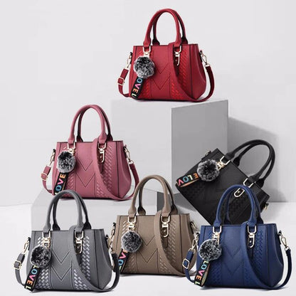 Women Leather Handbag Noble Curve Casual Shoulder Bag Stylish Sac A Main For Daily Use 3