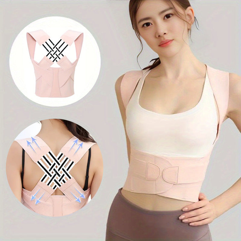 Posture Corrector For Women  Men Adjustable Shoulder Brace For UpperMiddle Back Pain Relief  Spine