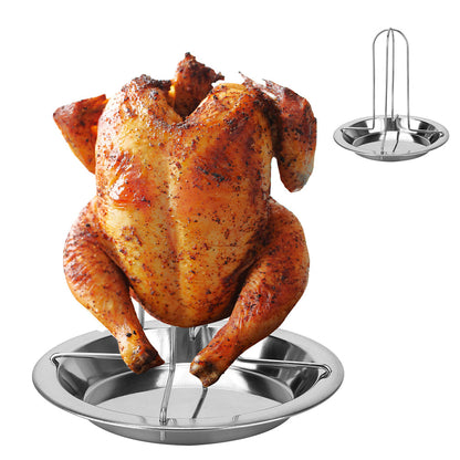 Non-Stick Chicken Roaster Rack, Vertical Roasting Grill Stand for Oven & BBQ