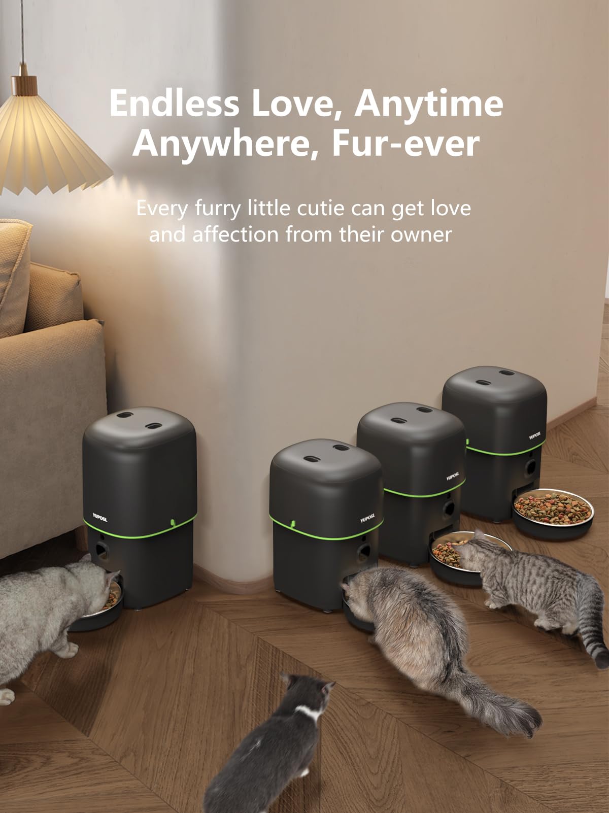 WiFi Automatic Cat Feeder With Camera Smart Pet Food Kibble Dispenser Auto Feeder For Cat  Dog 5