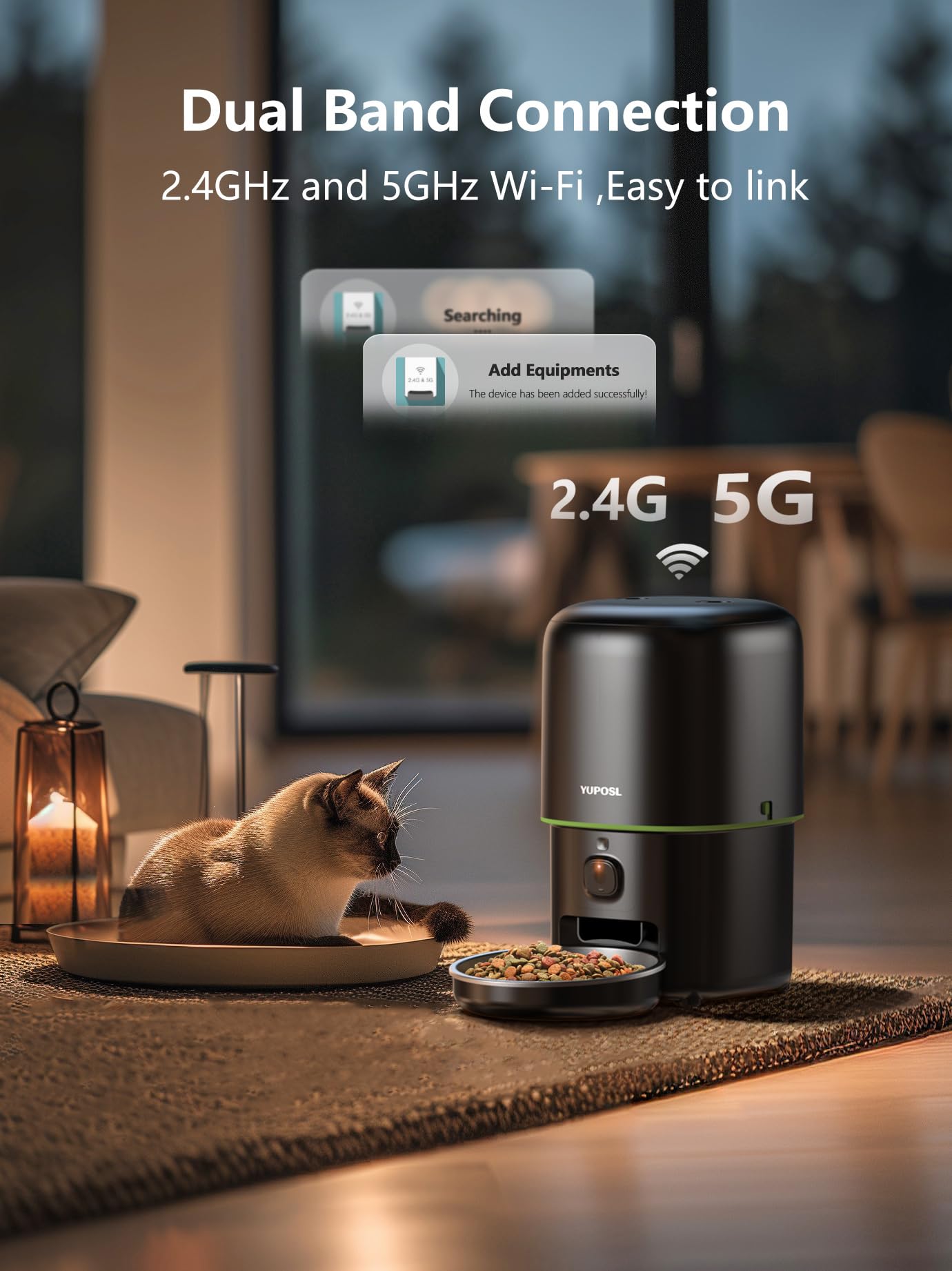 WiFi Automatic Cat Feeder With Camera Smart Pet Food Kibble Dispenser Auto Feeder For Cat  Dog 6