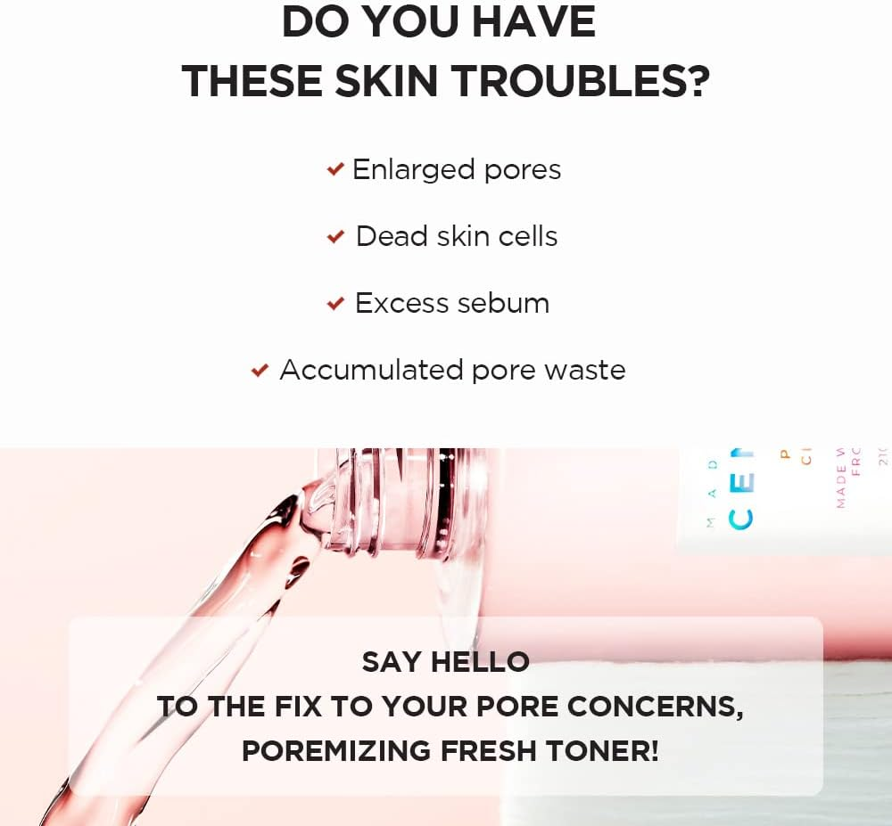 Centella Pink Salt Pore Care Cleanser, Ampoule Facial Serum Deep Cleanser for Fresh, Bright Skin Tone