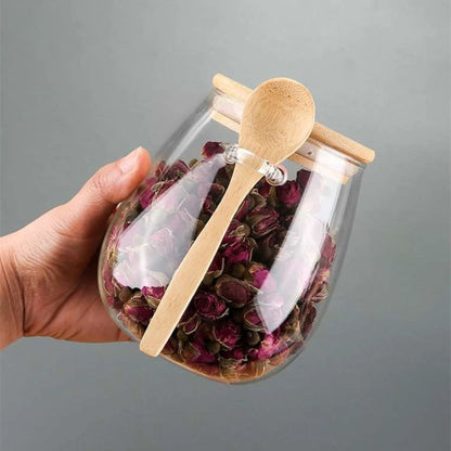 Airtight Glass Food Storage Jar Hermetic Container For Coffee Sugar  Tea With Sealed Lid 1