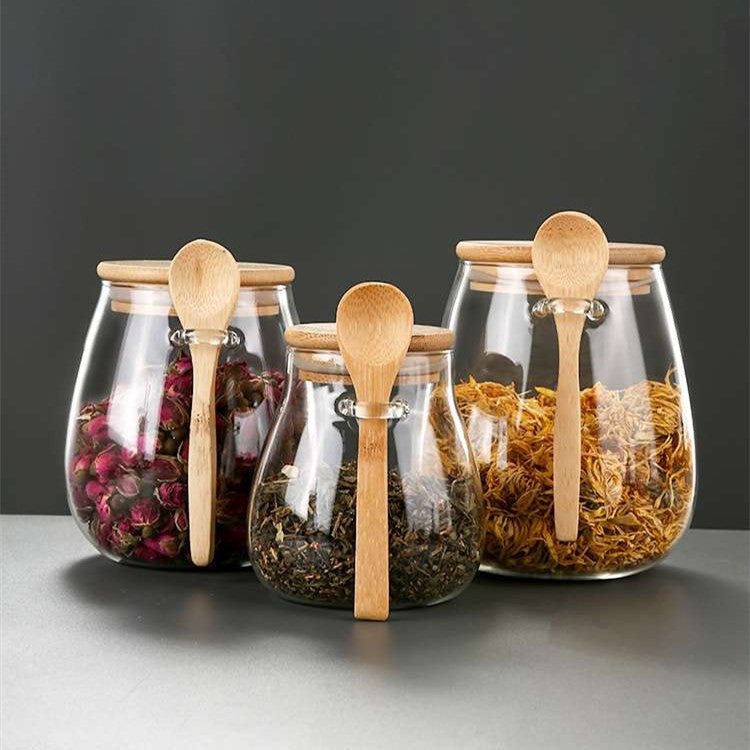 Airtight Glass Food Storage Jar Hermetic Container For Coffee Sugar  Tea With Sealed Lid 5