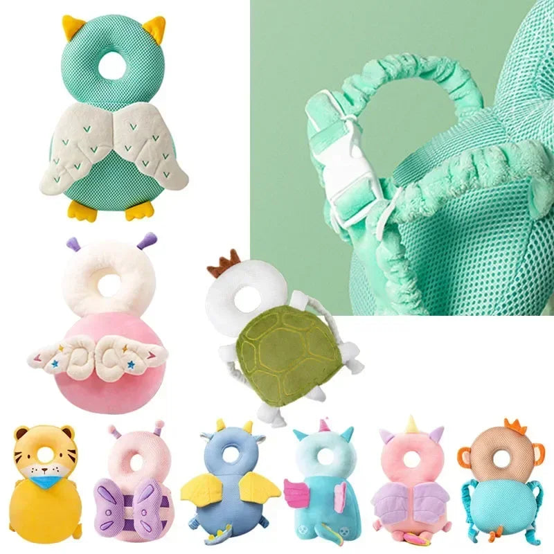 Non Slip Baby Head Protector Safety Pad Soft Security Pillow For Infants Cute AntiFall Headrest For 3