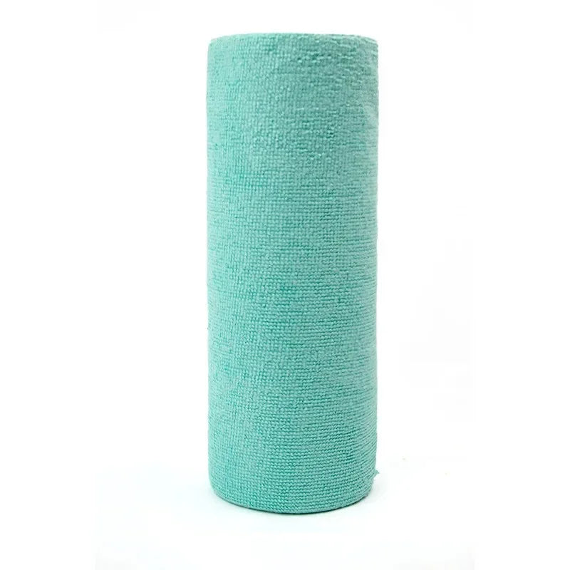 Reusable Cleaning Wipes Roll Microfiber Towel Rolls For Kitchen Dish Rags Wash Paper Towels 9