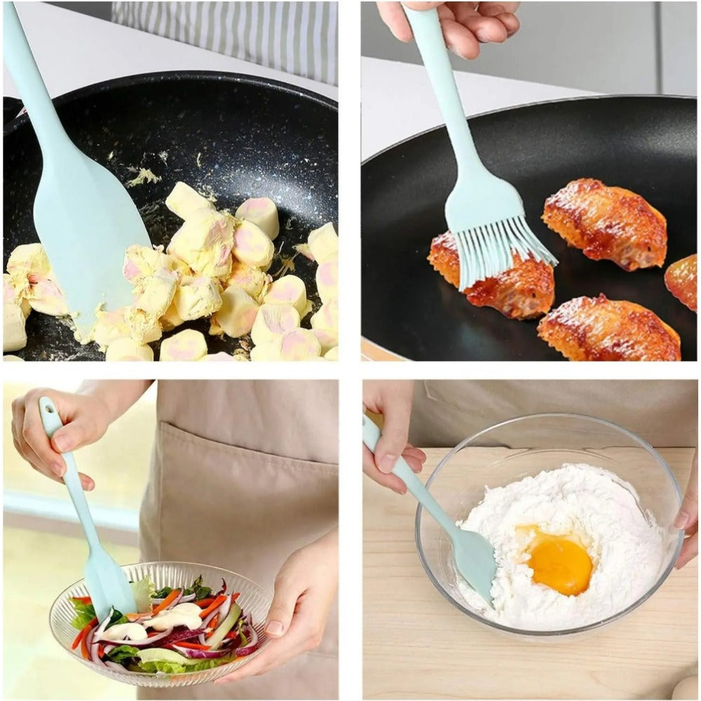 Silicone Spatula Set Food Grade NonStick Heat Resistant Spatulas for Cooking  Baking