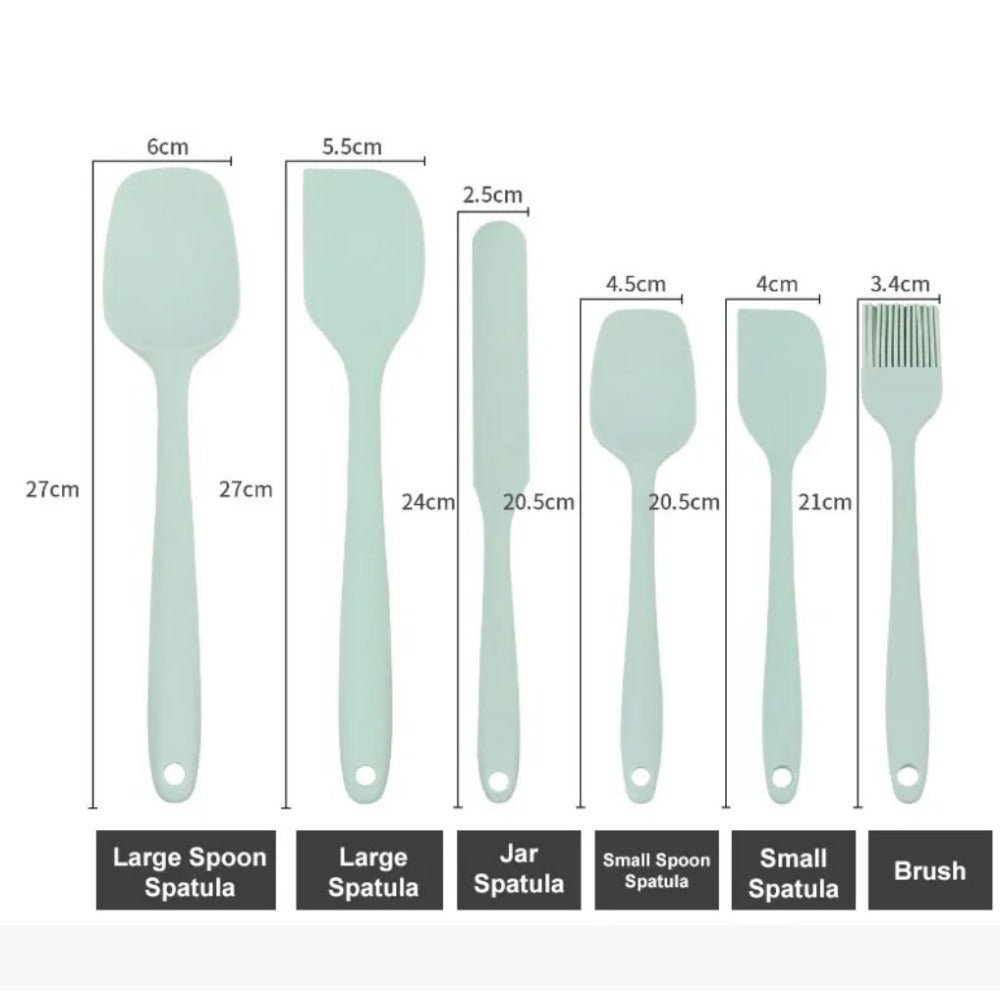 Silicone Spatula Set Food Grade NonStick Heat Resistant Spatulas for Cooking  Baking