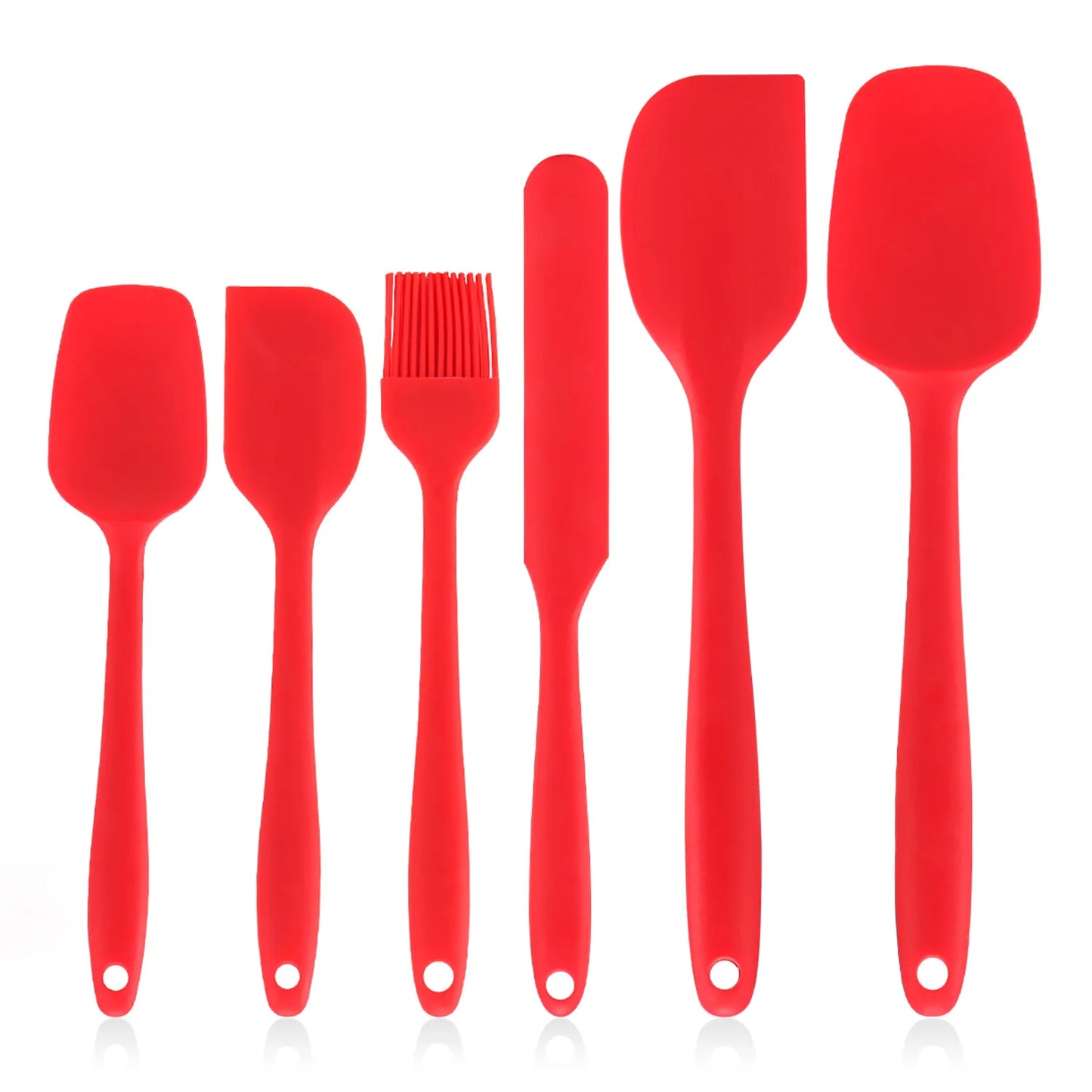 Silicone Spatula Set Food Grade NonStick Heat Resistant Spatulas for Cooking  Baking