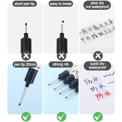 Deep Hole Long Nib Head Markers Waterproof MultiPurpose Pen For Metal Wood  Glass 1