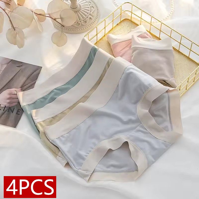 Womens Modal Panties, 4 Pack Seamless Underwear Mid Rise, Comfortable and Sexy Lingerie for Everyday Wear