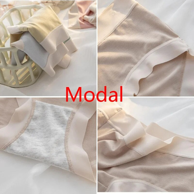 Womens Modal Panties 4 Pack Seamless Underwear Mid Rise Comfortable And Sexy Lingerie For Everyday  4