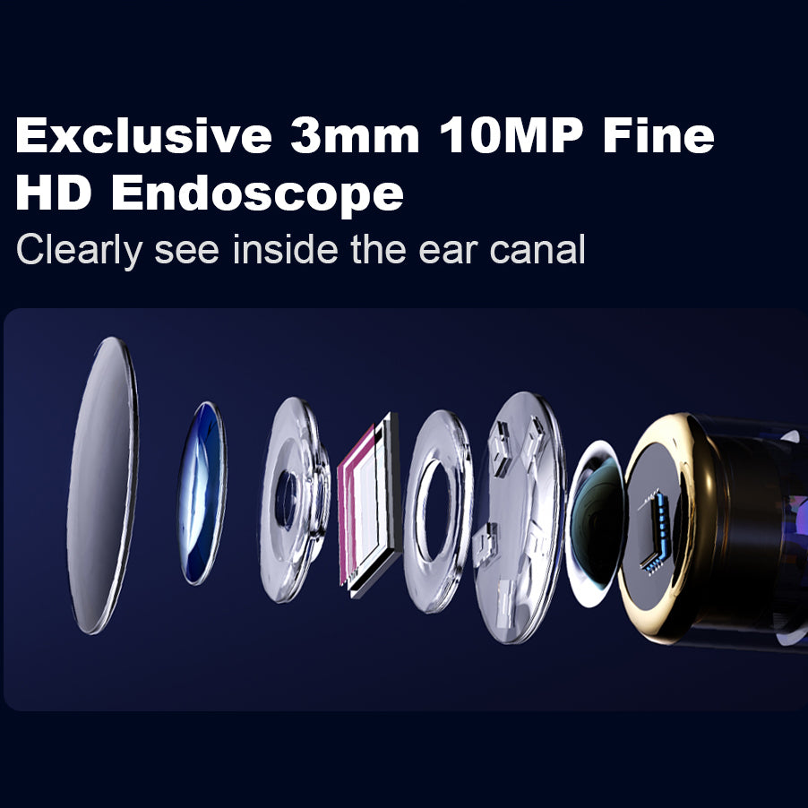 Smart Otoscope Ear Cleaner, Visual Endoscope Tweezers with Mini Camera for Precision Ear Health Care