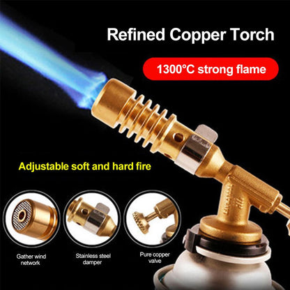 Compact Brass Gas Torch HighTemperature Portable Blowtorch for Soldering and Brazing
