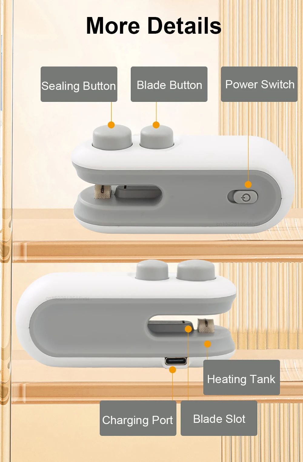Mini Sealing Machine Handheld Package Sealer for Food Bags Portable Heat Bag Sealer