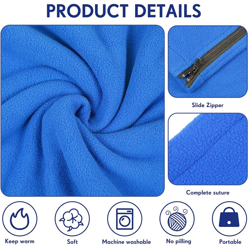 Portable Polar Fleece Sleeping Bag Liner Warm and UltraLight Travel Sheet for Outdoor Camping and