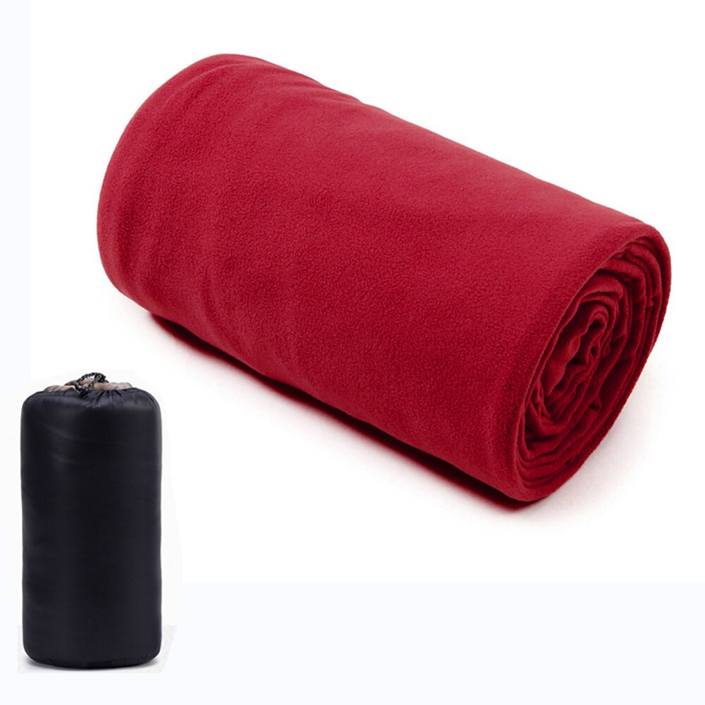 Portable Polar Fleece Sleeping Bag Liner Warm and UltraLight Travel Sheet for Outdoor Camping and