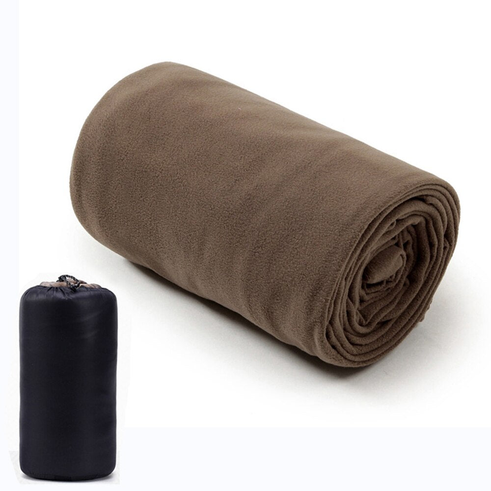 Portable Polar Fleece Sleeping Bag Liner Warm and UltraLight Travel Sheet for Outdoor Camping and