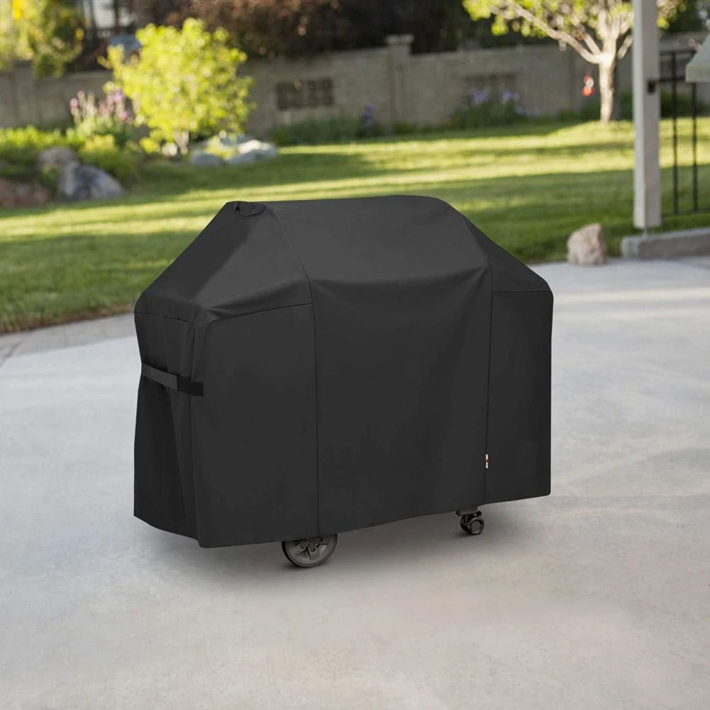 Heavy Duty BBQ Grill Cover, Anti-Dust Waterproof Outdoor Barbecue Cover for Weber, Charbroil & Round Grills