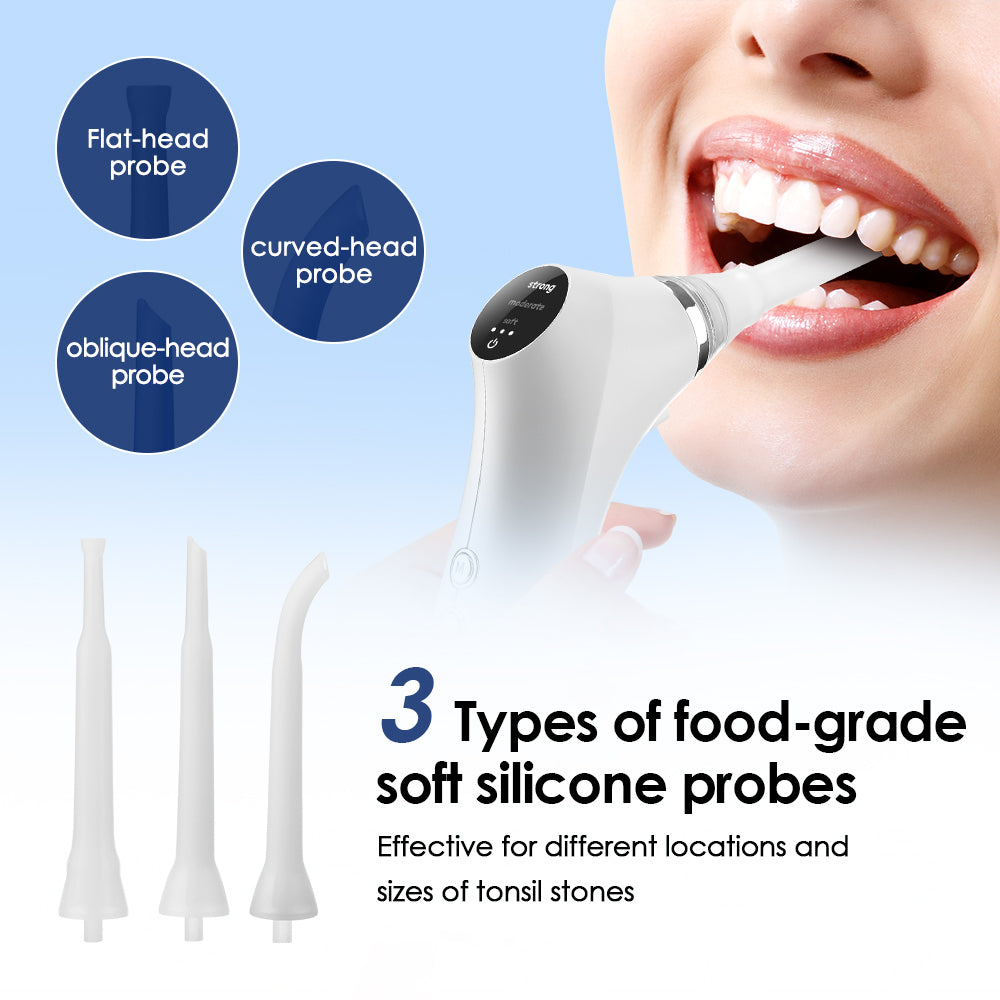 Electric Tonsil Stone Remover Kit, Tonsil Stone Removal Vacuum with LED Light, 3 Suction Modes & Irrigation Syringe