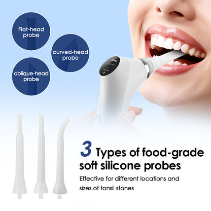 Electric Tonsil Stone Remover Kit, Tonsil Stone Removal Vacuum with LED Light, 3 Suction Modes & Irrigation Syringe