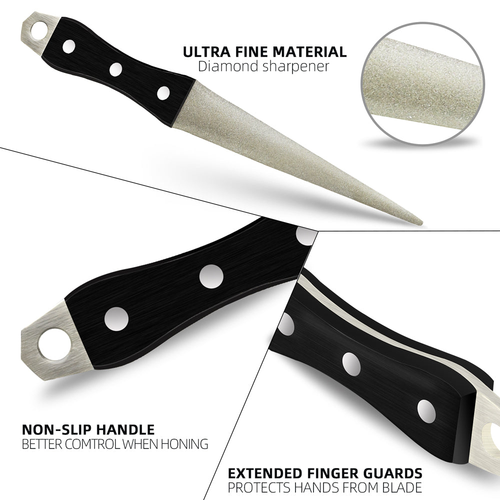 Professional Knife Sharpening Stone Dual Grit Honing Bar For Curved Blades Sickle  Kitchen Cutlery 3