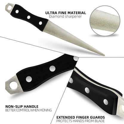Professional Knife Sharpening Stone Dual Grit Honing Bar For Curved Blades Sickle  Kitchen Cutlery 3