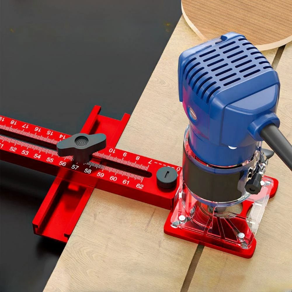 Aluminum Router Circle Cutting Jig, 3-in-1 Router Milling Groove Bracket