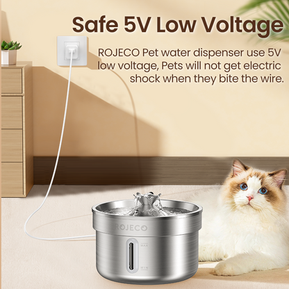 Stainless Steel Pet Drinking Fountain Automatic Cat Water Fountain For Healthy Hydration 1