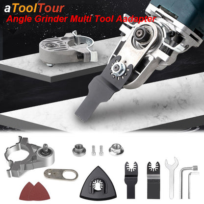 Oscillating Saw Blade Adapter Multifunctional Angle Grinder Converter Tool Kit For Cutting Sanding  2