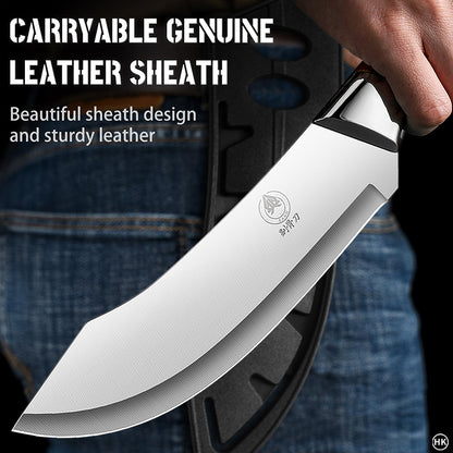Stainless Steel Ultra Sharp Kitchen Knife Heavy-Duty Bending Fracture Knife for Butchers & Meat Cutting