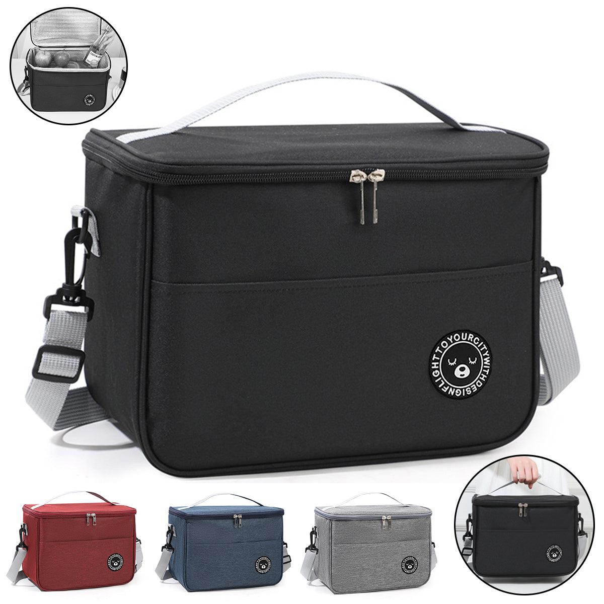 Insulated Lunch Box Bag With Shoulder Strap Leakproof  TravelFriendly For Work School  Picnics 5