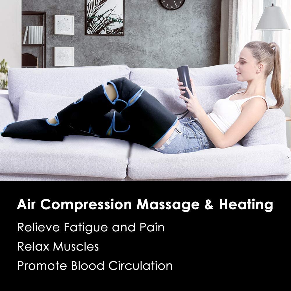 Leg Massager with Heating Tech Promotes Blood Circulation & Muscle Relaxation