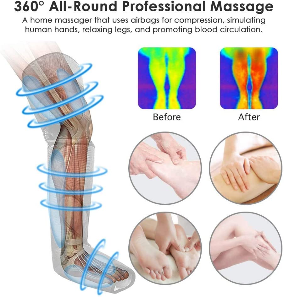 Leg Massager With Heating Tech Promotes Blood Circulation  Muscle Relaxation 2