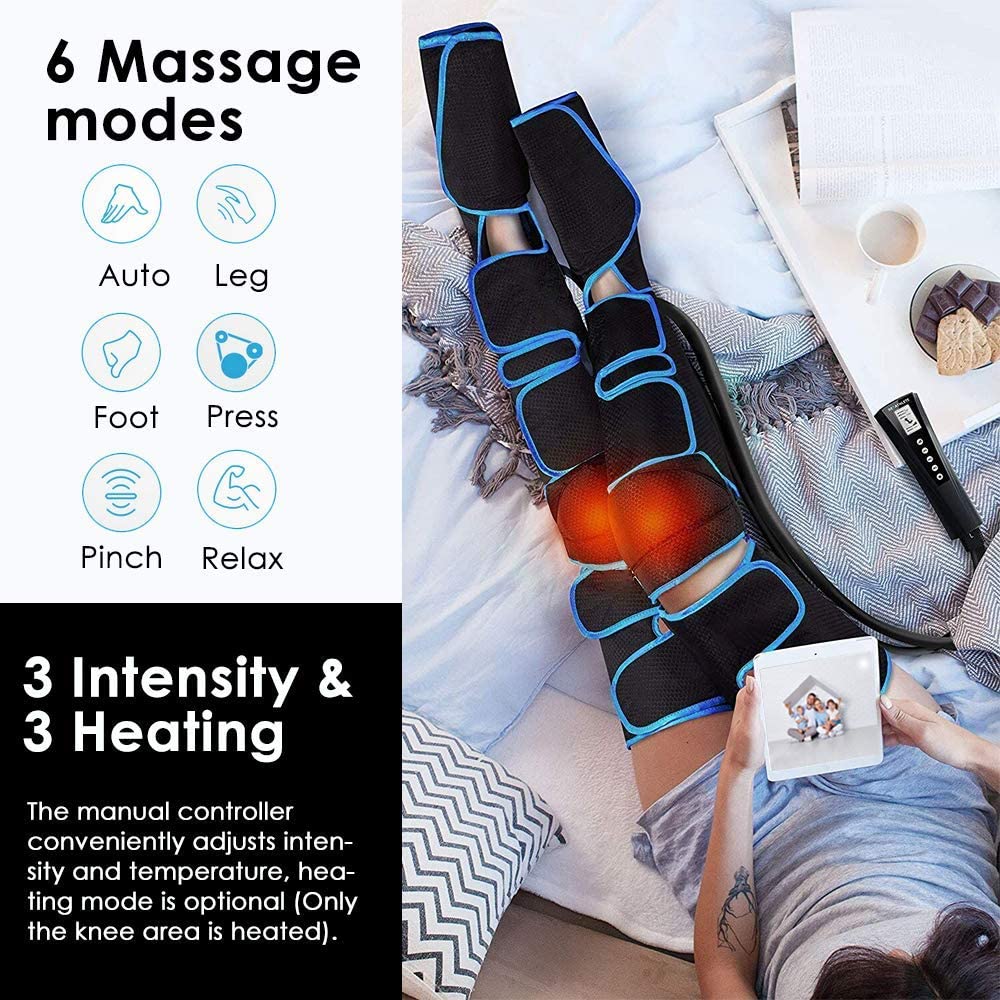 Leg Massager With Heating Tech Promotes Blood Circulation  Muscle Relaxation 5
