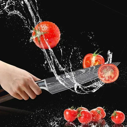 Laser Damascus Kitchen Knife Cleaver Meat Fruit Bread Knife Barbecue Boning Knife Cut Chicken Conve 5