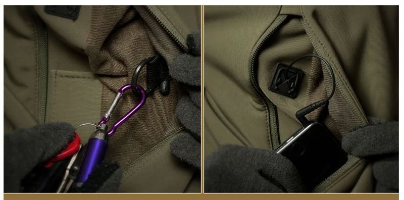 Mens Tactical Soft Shell Jacket Windproof  Waterproof Army Combat Jacket with Hood