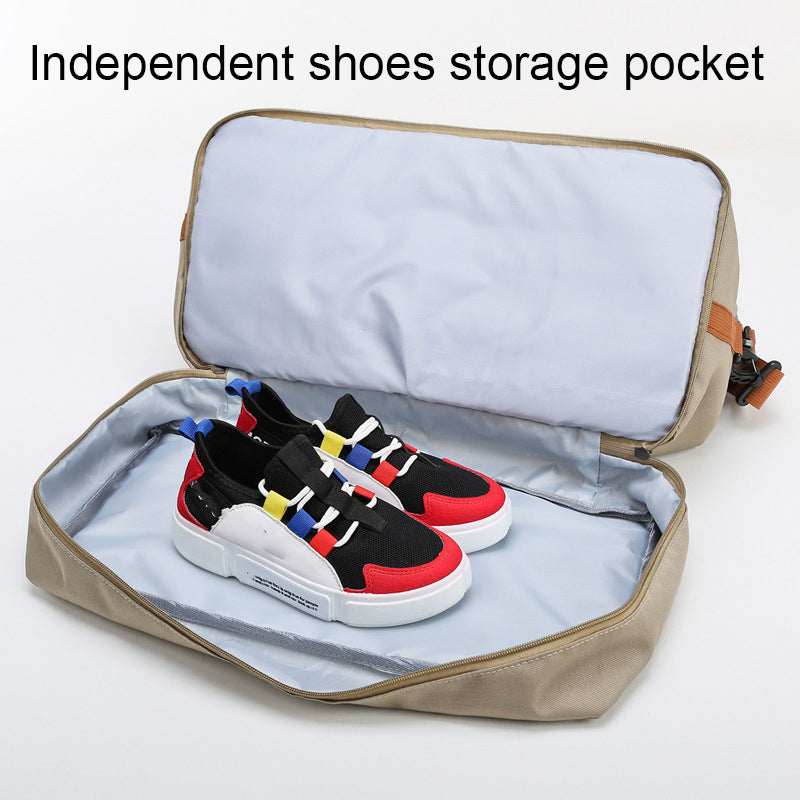 Portable Fitness Duffle Bag CarryOn Luggage For Gym Travel  Work  Trolley Strap  Shoe Compartment 3