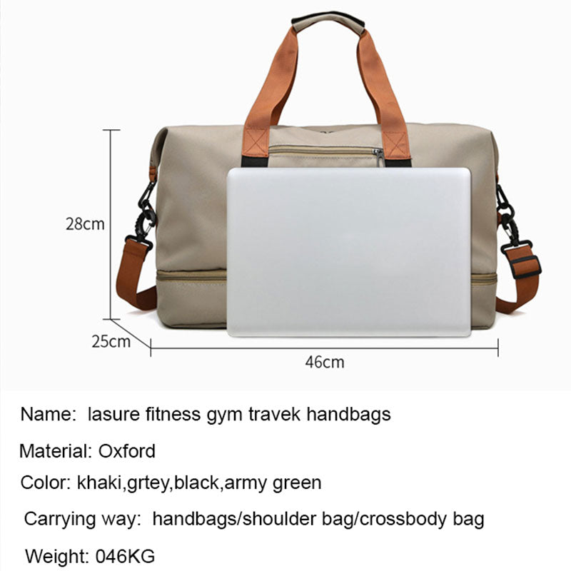 Portable Fitness Duffle Bag CarryOn Luggage For Gym Travel  Work  Trolley Strap  Shoe Compartment 4