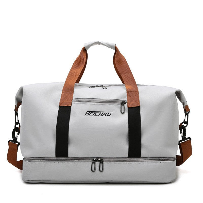 Portable Fitness Duffle Bag CarryOn Luggage For Gym Travel  Work  Trolley Strap  Shoe Compartment 7