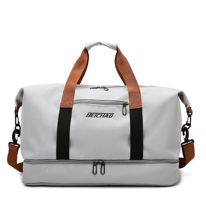 Portable Fitness Duffle Bag CarryOn Luggage For Gym Travel  Work  Trolley Strap  Shoe Compartment 7