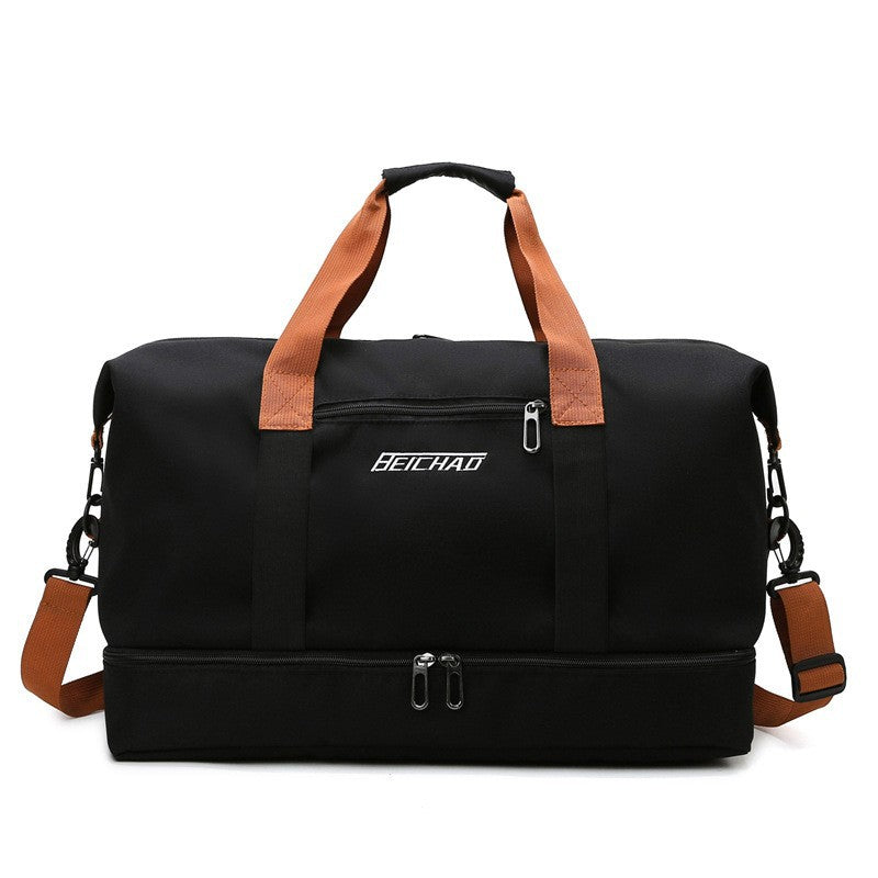 Portable Fitness Duffle Bag CarryOn Luggage For Gym Travel  Work  Trolley Strap  Shoe Compartment 8