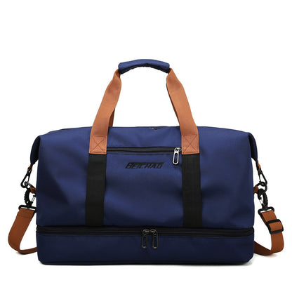 Portable Fitness Duffle Bag CarryOn Luggage For Gym Travel  Work  Trolley Strap  Shoe Compartment 9