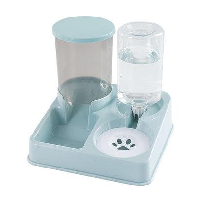 Automatic Cat Feeder  Water Dispenser Set 2in1 Tilted Gravity Pet Food and Water Bowl for Cats