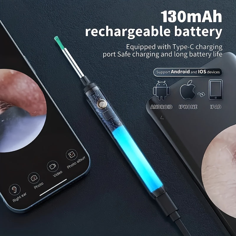 Professional Ear Wax Removal Kit  1296P HD Endoscope With USBC Charging  AtHome Ear Cleaning  Healt 2